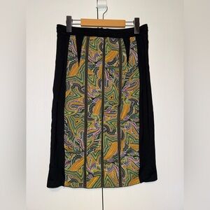 Maeve Embroidered Stretch Knit Pencil Skirt